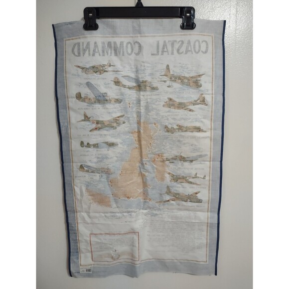 Vintage RAF Coastal Command Commemorative Cotton Tea Towel - Picture 2 of 12
